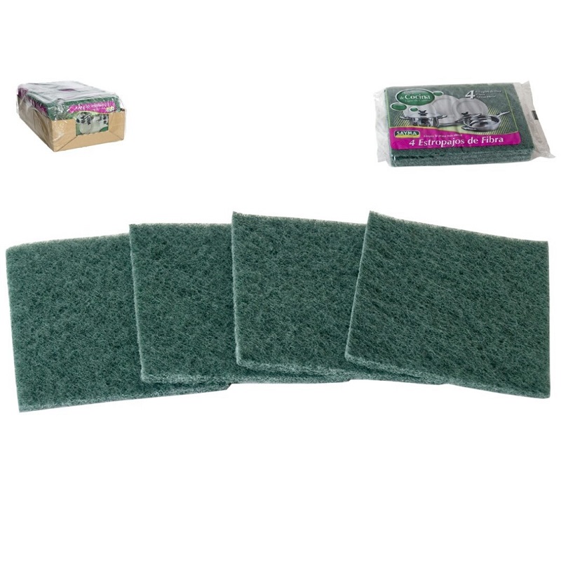 ESFREGAO FIBRA VERDE PACK4