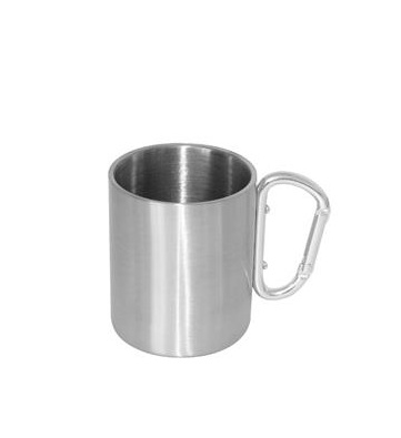 CANECA 33cl P.DUPLA INOX C/ASA MOSQUETAO JY28