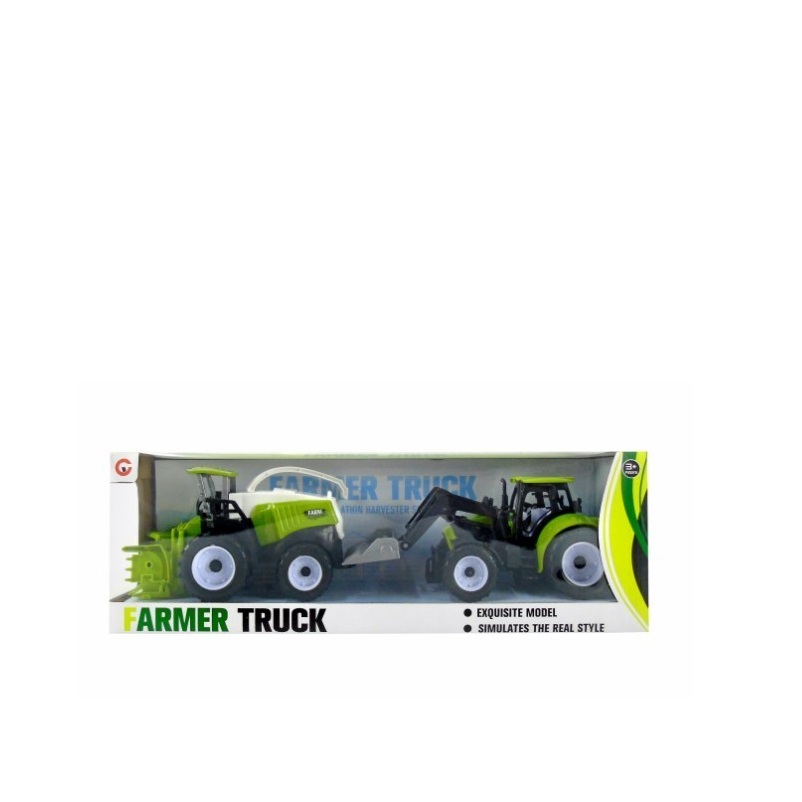 BRINQUEDO- CONJ. 2 TRACTORES VERDE 45X11X15CM