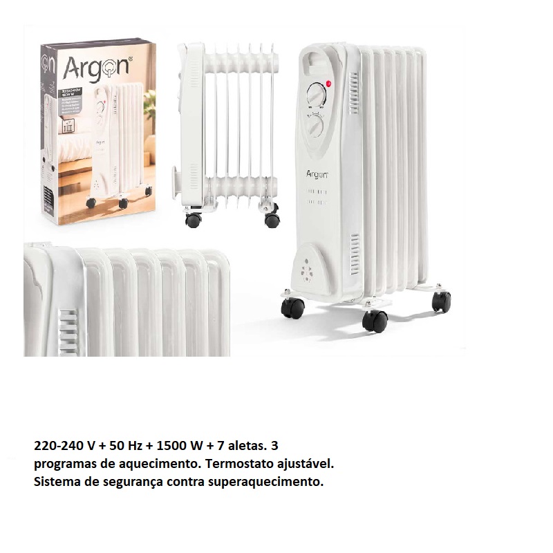 ARGON- RADIADOR 7 ELEMENTOS 1500W