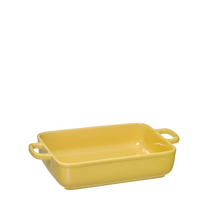 ASSADEIRA PORCELANA- MOSTARDA RECT P