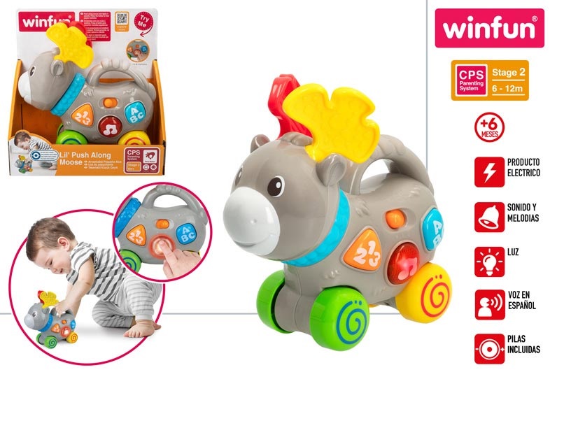 BRINQUEDO ALCE MUSICAL 19X9X19CM