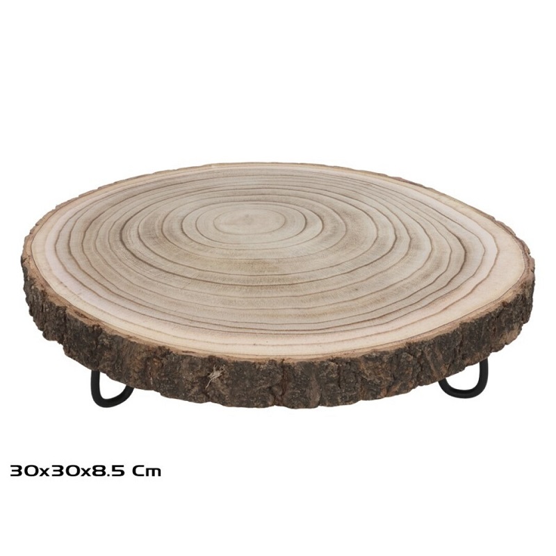 BASE MADEIRA C/PE 30X30X8.5CM